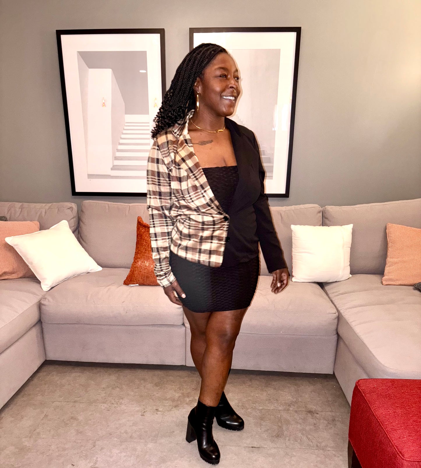 Black Spaghetti strapped bodycon mini dress