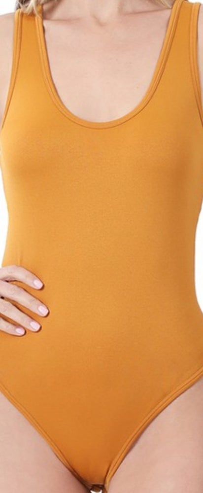 Mustard seamless bodysuit
