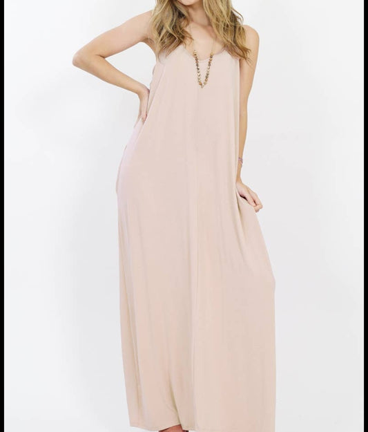 Dusty blush oversized sundress