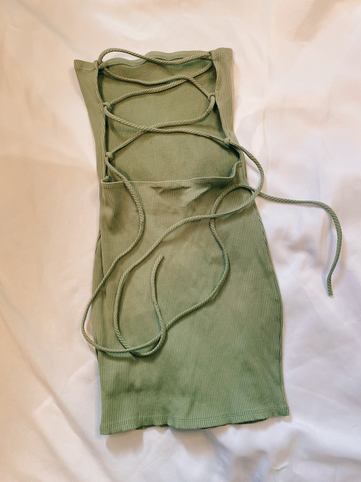 Olive Green halter dress