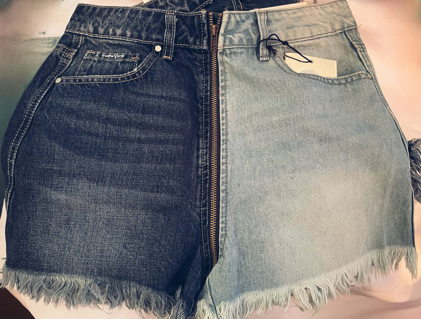 Zip around Jean shorts